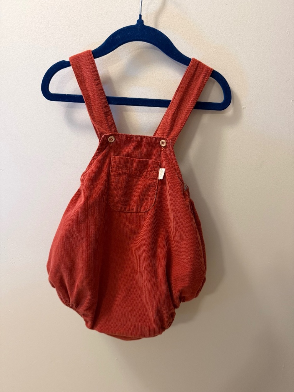 La Marietta Baby 9/12M Rust Corduroy Bubble Romper Portugal